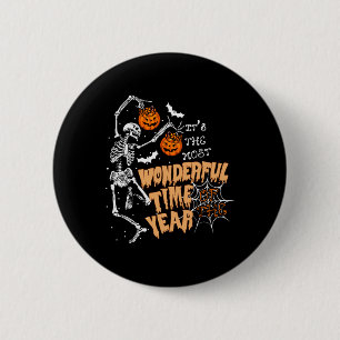 De mooiste tijd van het jaar Dance Skelet Ronde Button 5,7 Cm