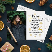 De mooiste tijd van het jaar folie feestdagen briefkaart