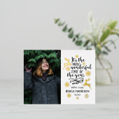 De mooiste tijd van het jaar folie feestdagen briefkaart (Staand Voorkant)