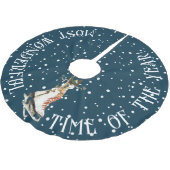 De mooiste tijd van het jaar, ijsachtige Schaatsen Kerstboom Rok (Gekanteld)