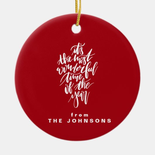 de mooiste tijd van het jaar... keramisch ornament (Voorkant)