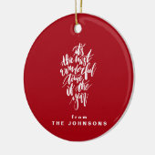 de mooiste tijd van het jaar... keramisch ornament (Links)