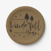 De mooiste tijd van het jaar kerstfeest papieren bordje (Voorkant)