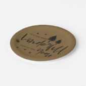 De mooiste tijd van het jaar kerstfeest papieren bordje (Gekanteld)