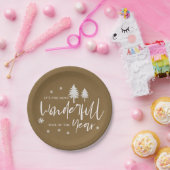 De mooiste tijd van het jaar kerstfeest papieren bordje (Feest)