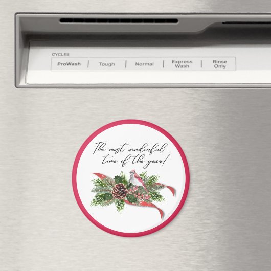 De mooiste tijd van het jaar Kerstmis 3" Magneet (Insitu (Vaatwasser))