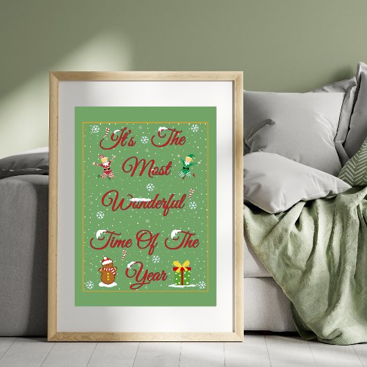 De mooiste tijd van het jaar: kerstprint poster