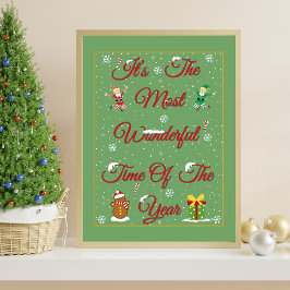 De mooiste tijd van het jaar: kerstprint poster