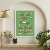 De mooiste tijd van het jaar: kerstprint poster