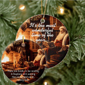 De mooiste tijd van het jaar kerstversiering keramisch ornament