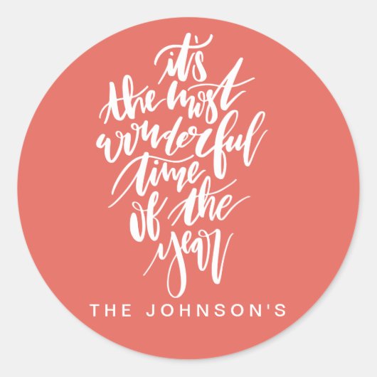 de mooiste tijd van het jaar... ronde sticker (Voorkant)