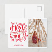 De mooiste tijd van het jaar | Script Holiday Briefkaart (Voorkant / Achterkant)