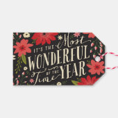 De mooiste tijd van het jaar vakantie Bloemen Cadeaulabel (Voorkant (Horizontaal))