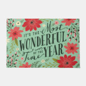 De mooiste tijd van het jaar vakantie Bloemen Deurmat (Voorkant)