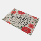 De mooiste tijd van het jaar vakantie Bloemen Deurmat (Schuin)