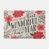 De mooiste tijd van het jaar vakantie Bloemen Deurmat (Voorkant)