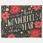 De mooiste tijd van het jaar vakantie Bloemen Fleece Deken (Voorkant (Horizontaal))