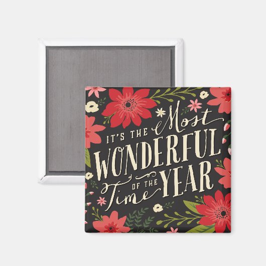 De mooiste tijd van het jaar vakantie Bloemen Magneet (Voorkant / Achterkant)