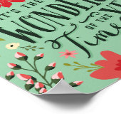 De mooiste tijd van het jaar vakantie Bloemen Poster (Hoek)