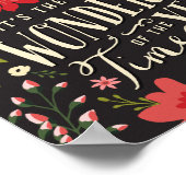 De mooiste tijd van het jaar vakantie Bloemen Poster (Hoek)