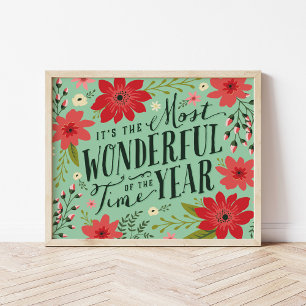 De mooiste tijd van het jaar vakantie Bloemen Poster