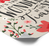 De mooiste tijd van het jaar vakantie Bloemen Poster (Hoek)