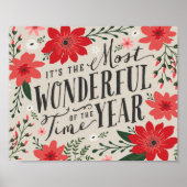 De mooiste tijd van het jaar vakantie Bloemen Poster (Voorkant)