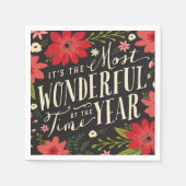 De mooiste tijd van het jaar vakantie Bloemen Servet (Voorkant)