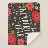 De mooiste tijd van het jaar vakantie Bloemen Sherpa Deken (Voorkant)