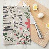 De mooiste tijd van het jaar vakantie Bloemen Theedoek (Quarter Fold)