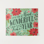 De mooiste tijd van het jaar vakantie Bloemen Wandkleed (Voorkant (horizontaal))