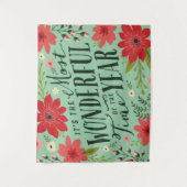 De mooiste tijd van het jaar vakantie Bloemen Wandkleed (Voorkant)