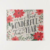 De mooiste tijd van het jaar vakantie Bloemen Wandkleed (Voorkant (horizontaal))