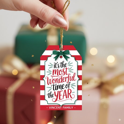 De mooiste tijd van het jaar: vakantie cadeaulabel