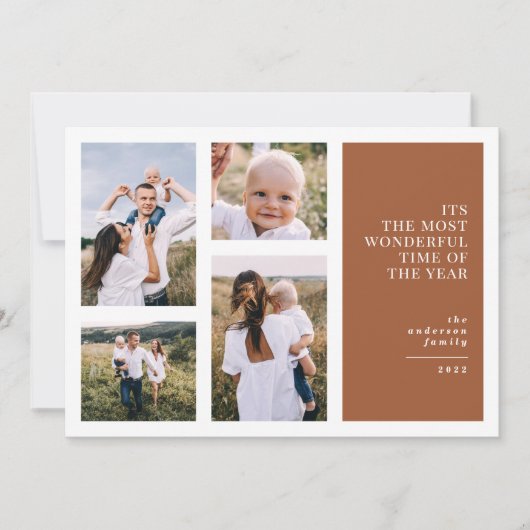 De mooiste tijd van kerst multi-foto aankondiging (Voorkant)