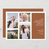 De mooiste tijd van kerst multi-foto aankondiging (Voorkant / Achterkant)