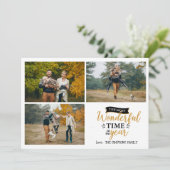 De mooiste tijd van Mustard Holiday fotocollage Kaart (Staand voorkant)