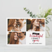 De mooiste tijd van Red Holiday fotocollage Kaart (Staand voorkant)