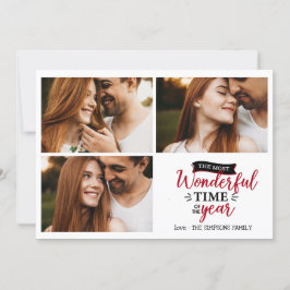De mooiste tijd van Red Holiday fotocollage Kaart