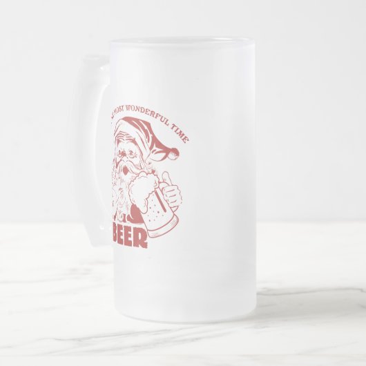 De mooiste tijd voor een bier matglas bierpul (Voorkant links)