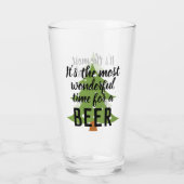 De mooiste tijd voor een grappige kerstmis voor de glas (Achterkant)