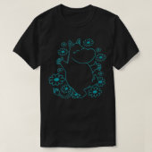 De Moomins Floral Blue Moomin Premium T-shirt (Design voorkant)