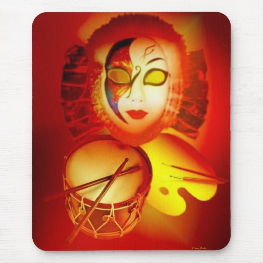 De Moon Drummer Mousepad Muismat (Voorkant)