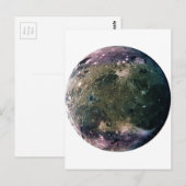 DE MOON-GANYMEDE VAN PLANET JUPITER (zonnestelsel) Briefkaart (Voorkant / Achterkant)