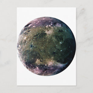 DE MOON-GANYMEDE VAN PLANET JUPITER (zonnestelsel) Briefkaart