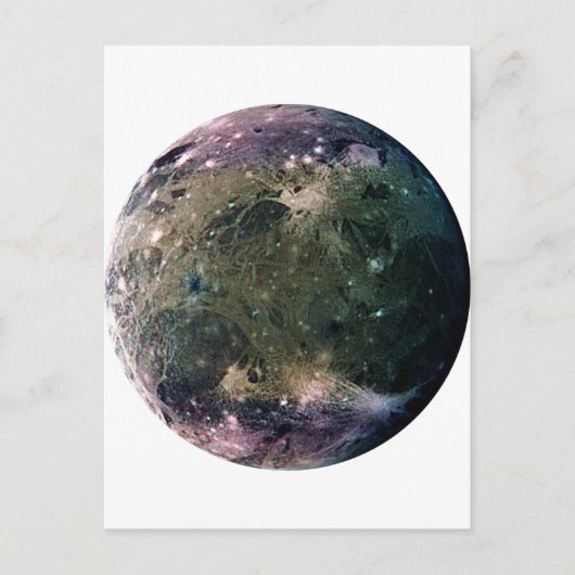 DE MOON-GANYMEDE VAN PLANET JUPITER (zonnestelsel) Briefkaart (Voorkant)