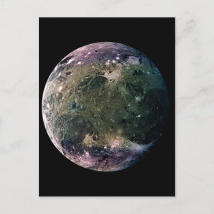 DE MOON-GANYMEDE VAN PLANET JUPITER (zonnestelsel) Briefkaart