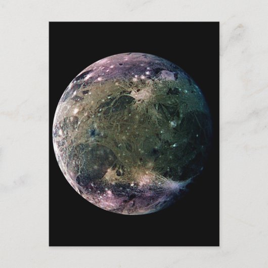 DE MOON-GANYMEDE VAN PLANET JUPITER (zonnestelsel) Briefkaart (Voorkant)