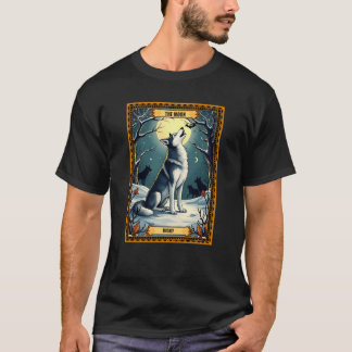 De Moon Husky Halloween Tarot Kaart T-shirt