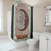 De Moon  Tarot Card Celestial Art Douchegordijn (In situ)